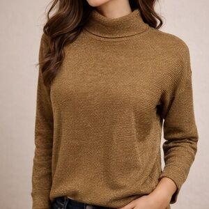Ann Taylor factory with lurex women turtleneck sweater